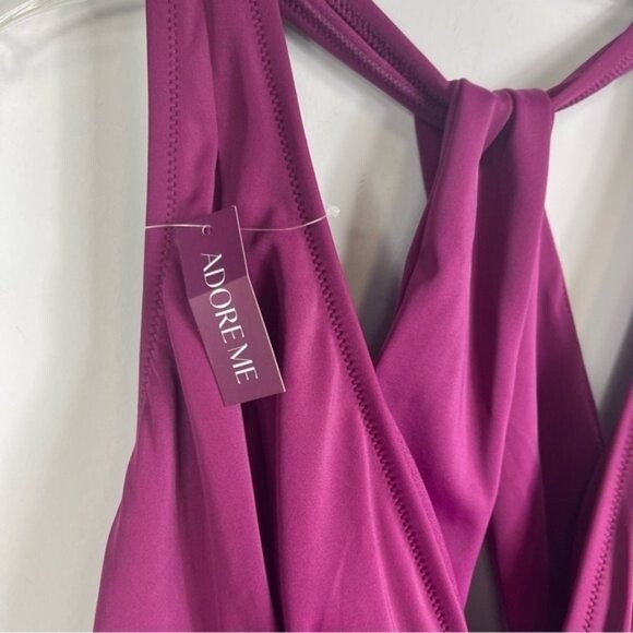 NWT Adore Me Monroe Contour Plus Magenta Purple One Piece Swimsuit Swim Suit 0X - Picture 7 of 8